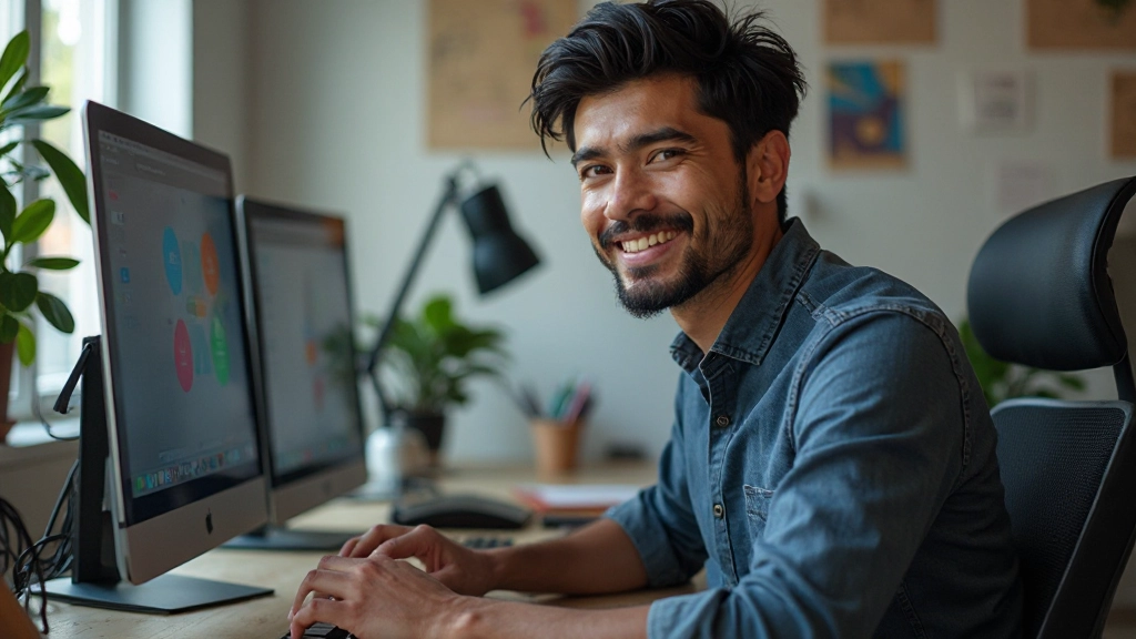 Designer working on responsive design workflow, showing iterative process from mobile sketch to desktop implementation