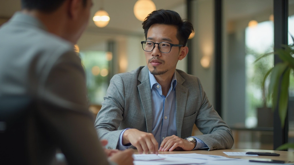 Designer conducting one-on-one user interview with participant in comfortable setting, notes and observation materials on table