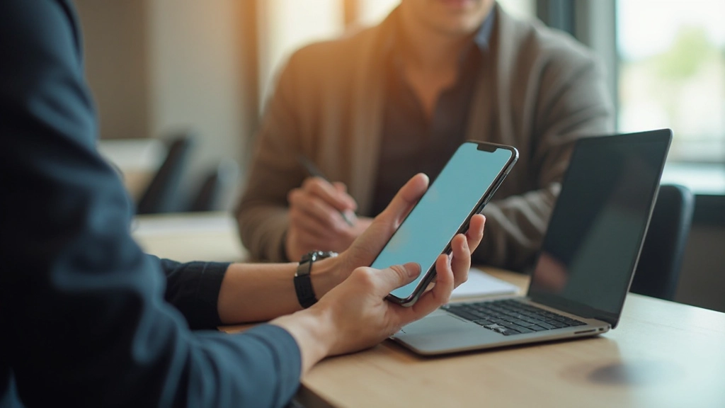 User research session showing person testing website on mobile device with notes