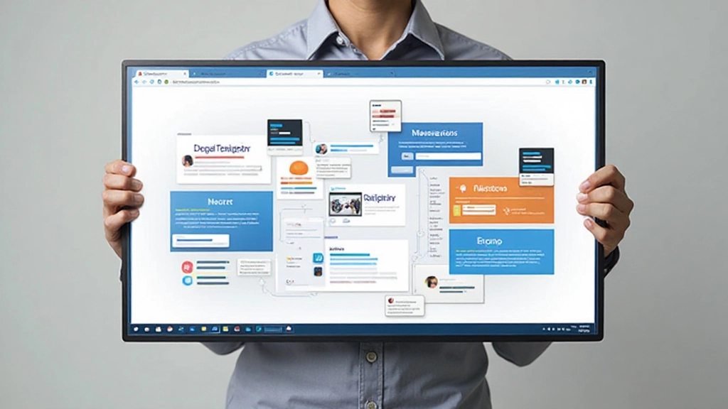 Website showing consistent navigation menu, button styles, and color scheme maintained throughout multiple pages and sections